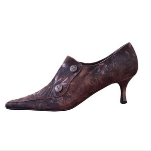 Versani Brown Suede Italian Dress Shoes Sz 7